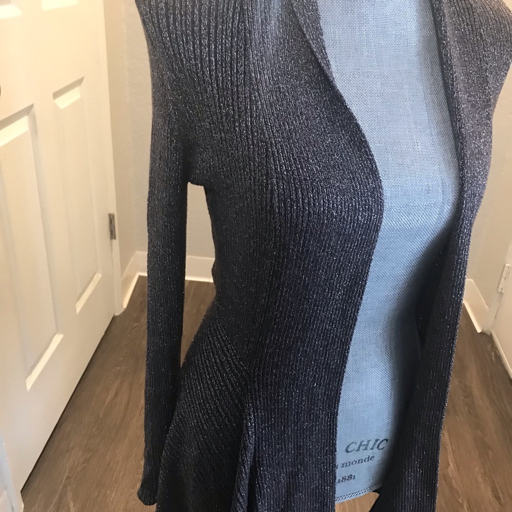 Ladies cardigan. Dark grey metallic very cool - Picture 2 of 7